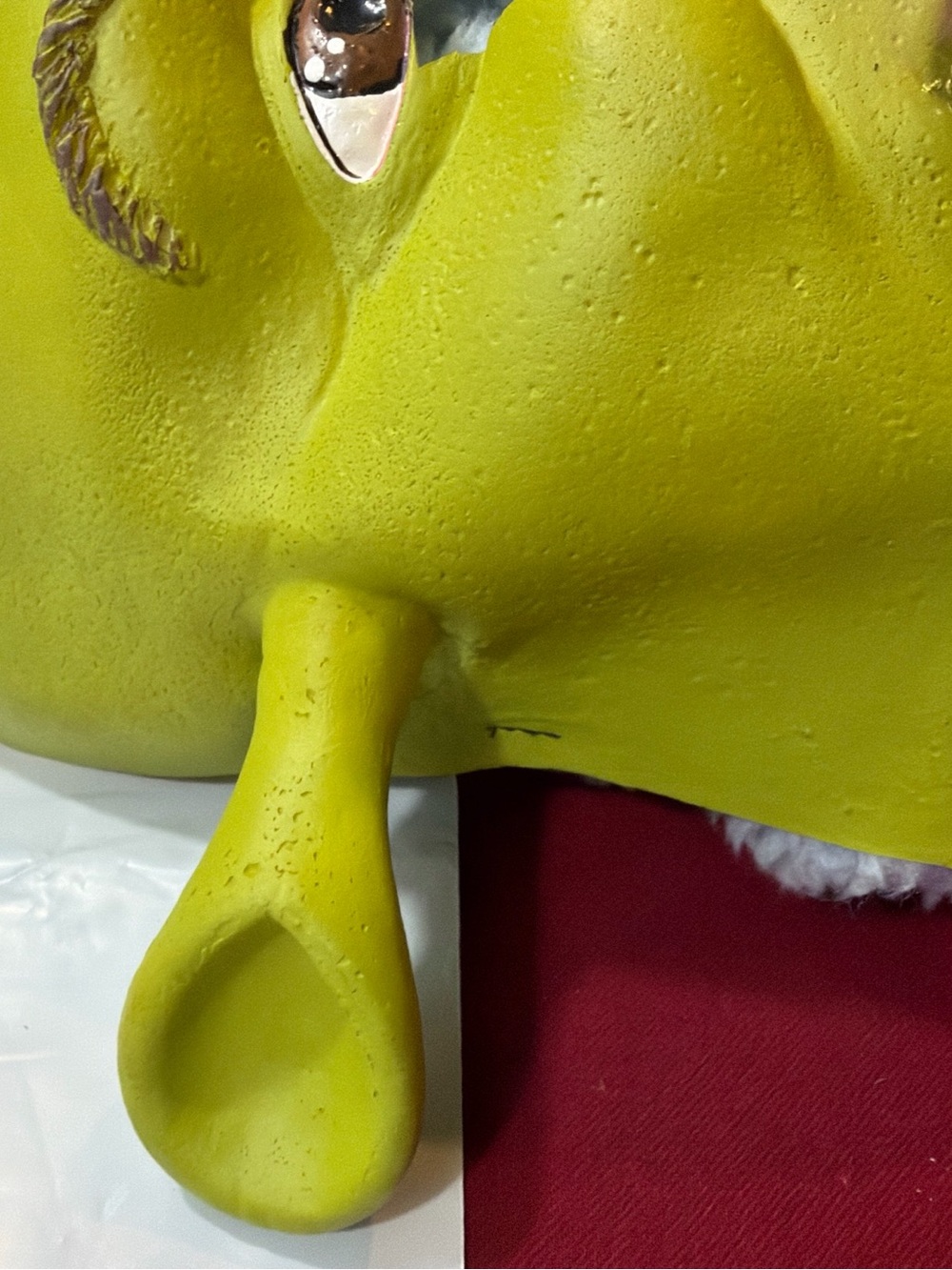 Dreamworks SHREK 2 Green Ogre Face Mask Head Strap White Teeth 2004 Fun Monster - Picture 3 of 15